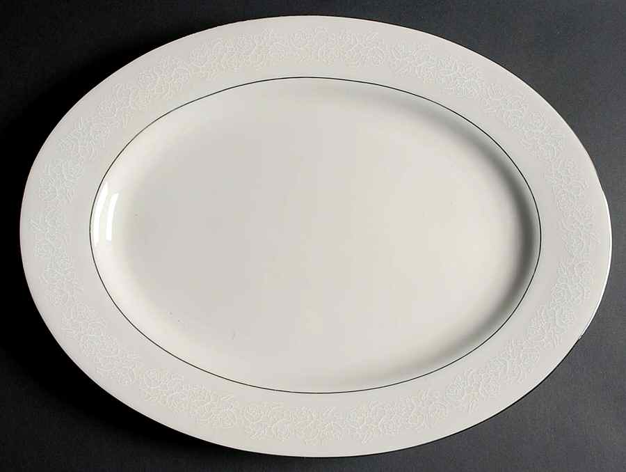 Garland Rose 15" Oval Serving Platter by Cathedral-1