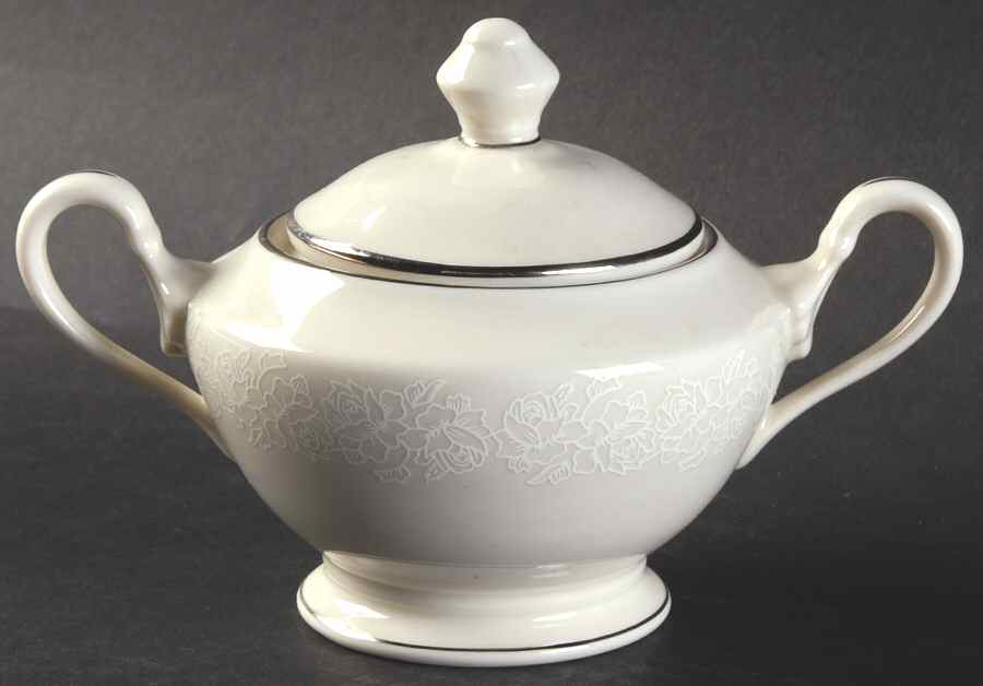 Garland Rose Sugar Bowl & Lid by Cathedral-1