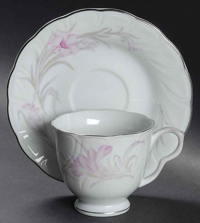CCC5 Footed Cup & Saucer Set by Cac Ceramic-1