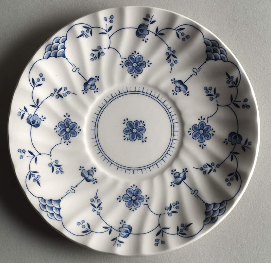 Finlandia (Swirl Rim, England) Saucer for Breakfast Cup by Churchill-1