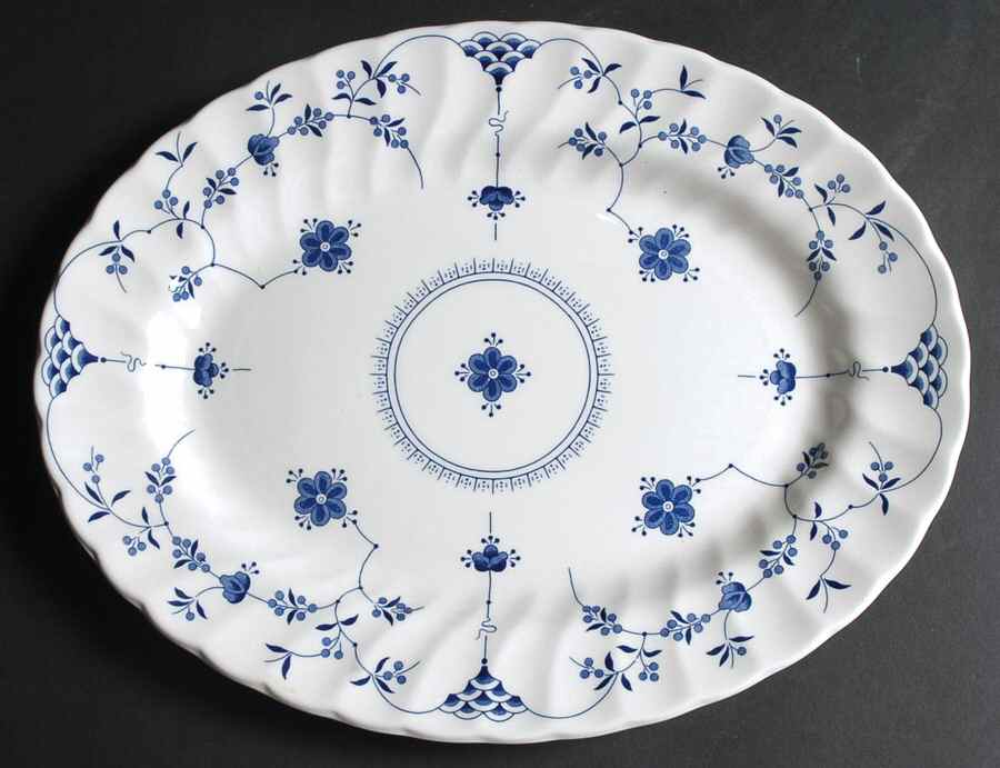 Finlandia (Swirl Rim, England) 12" Oval Serving Platter by Churchill-1