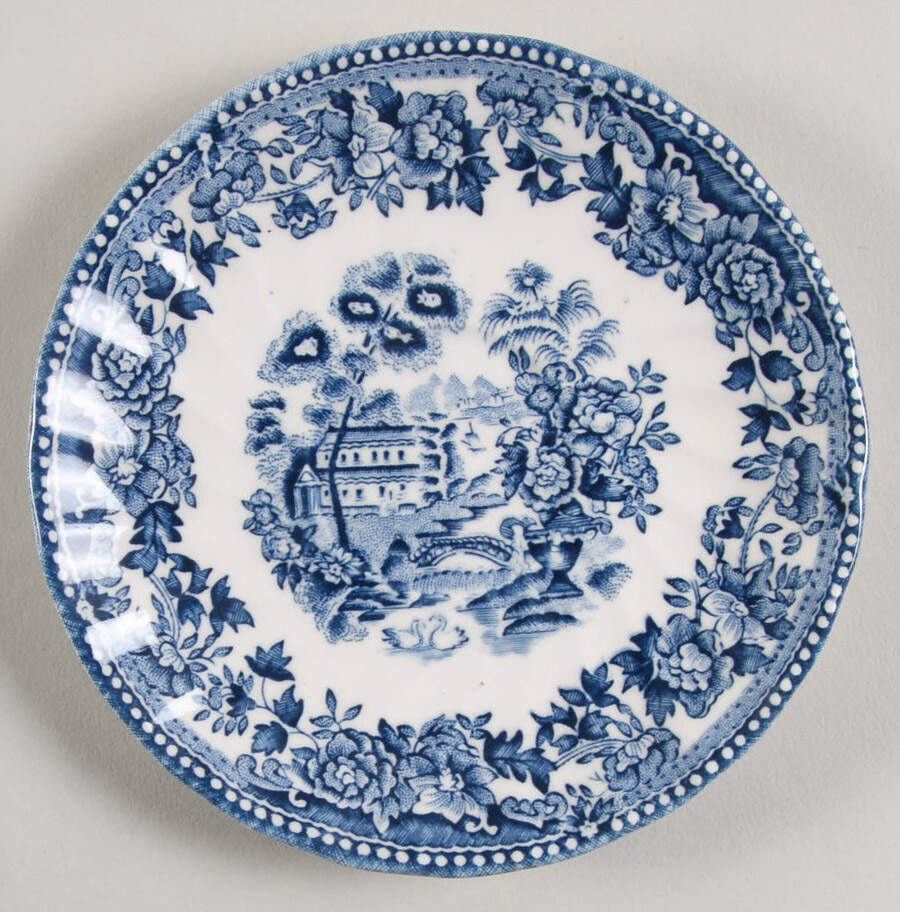 Tonquin Blue Saucer for Demitasse Cup by Churchill-1