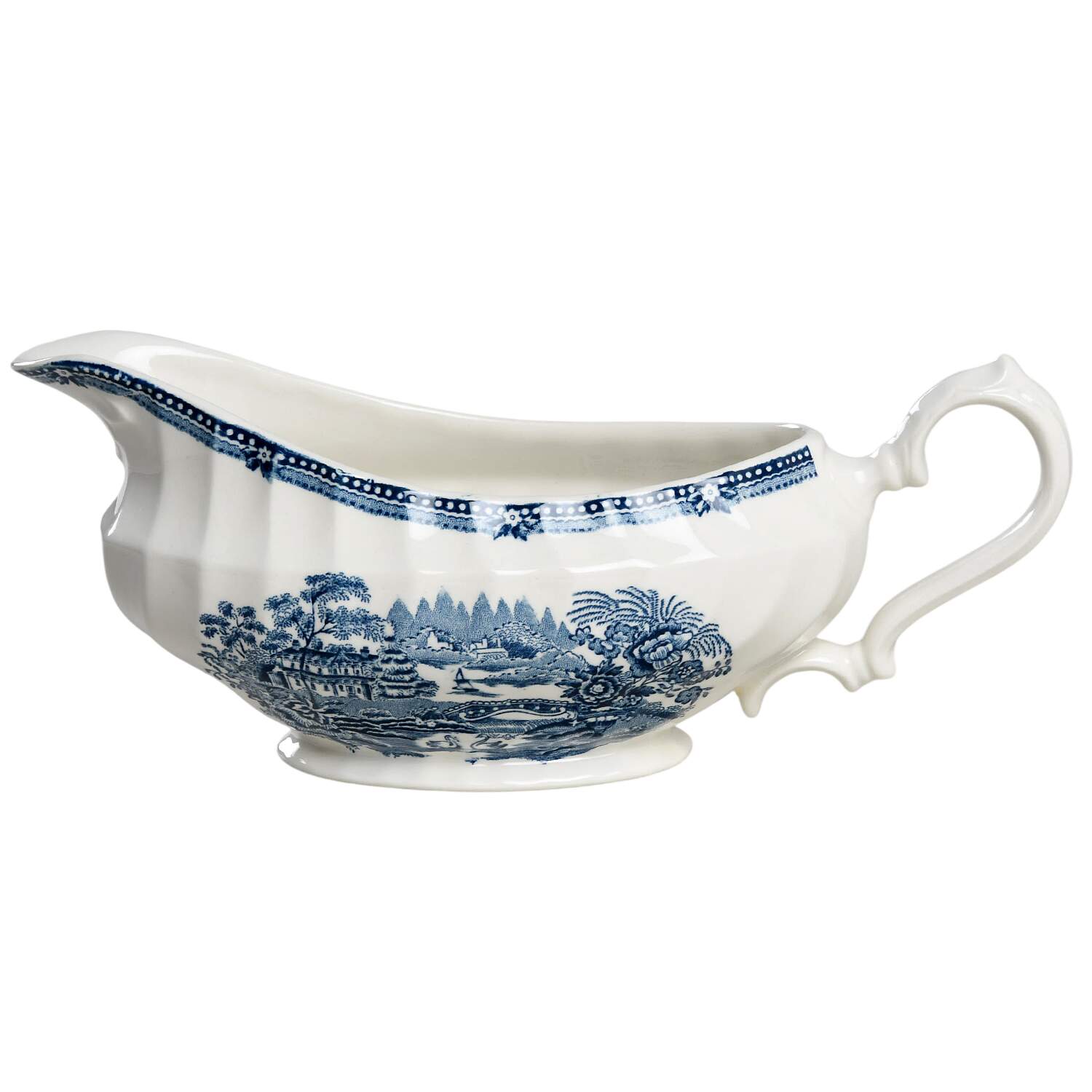 Tonquin Blue Gravy Boat by Churchill-1