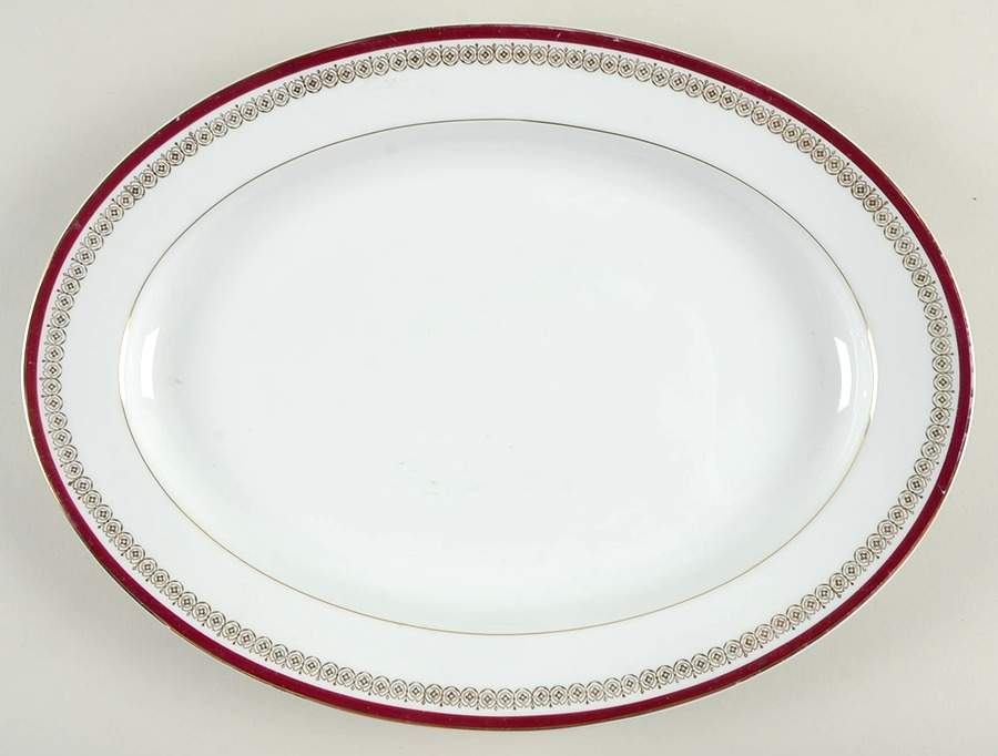 Elegante 14" Oval Serving Platter by Castle Court-1