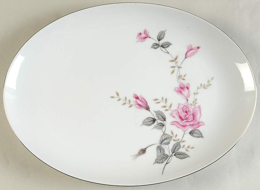 Rose Glow 12" Oval Serving Platter by Castle Court-1