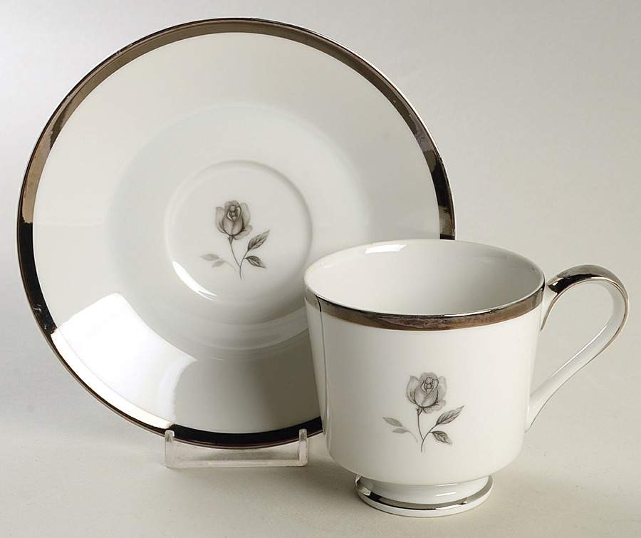 Rosemont Footed Cup & Saucer Set by Castle Court-1