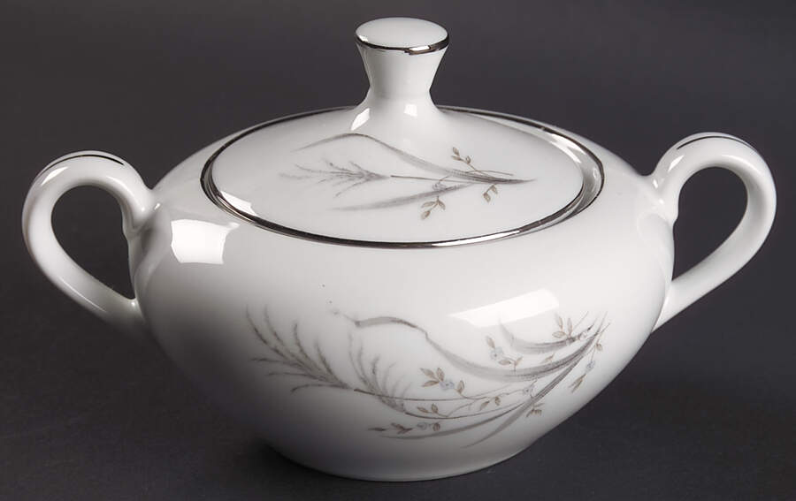 Wheat Spray Sugar Bowl & Lid by Castle Court-1