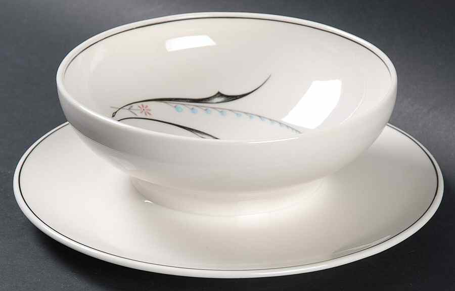 Fantasy Round Gravy Boat/Attached Underplate by Celestial-1