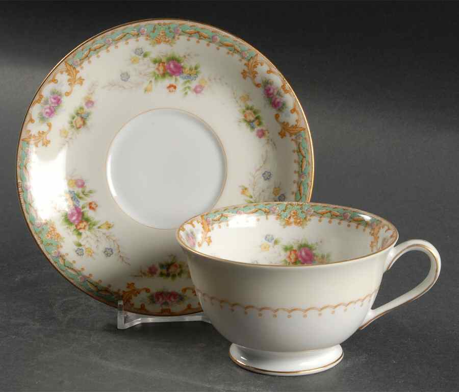 Linda Footed Cup & Saucer Set by Celebrate-1