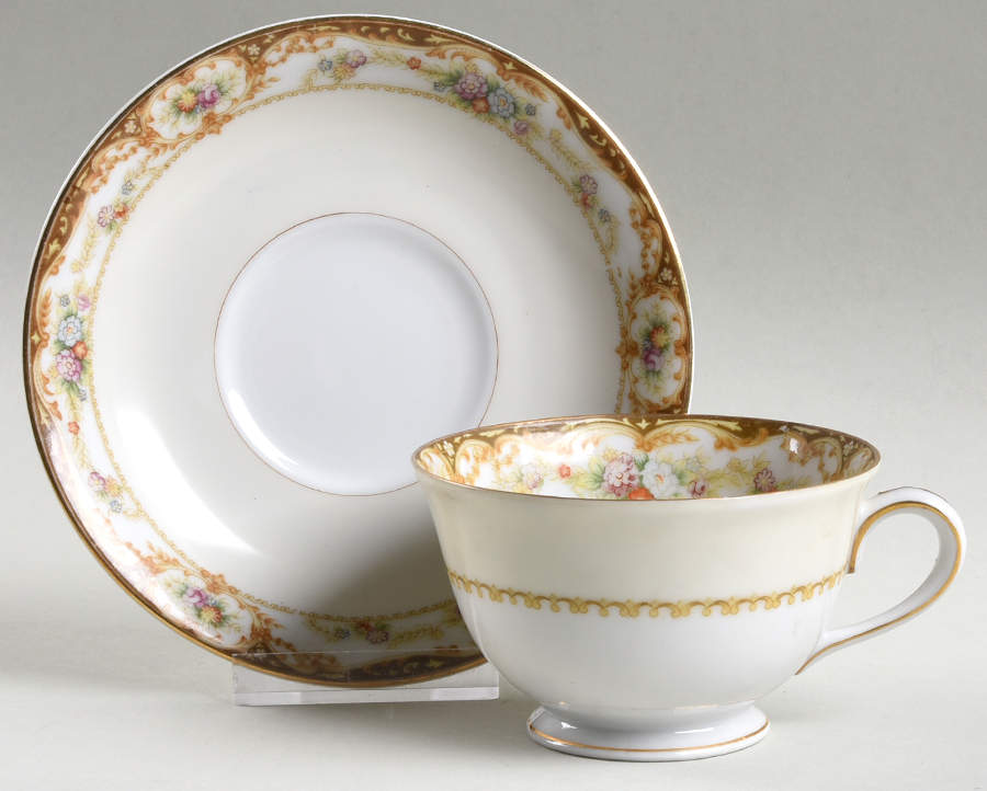 Marseilles Footed Cup & Saucer Set by Celebrate-1