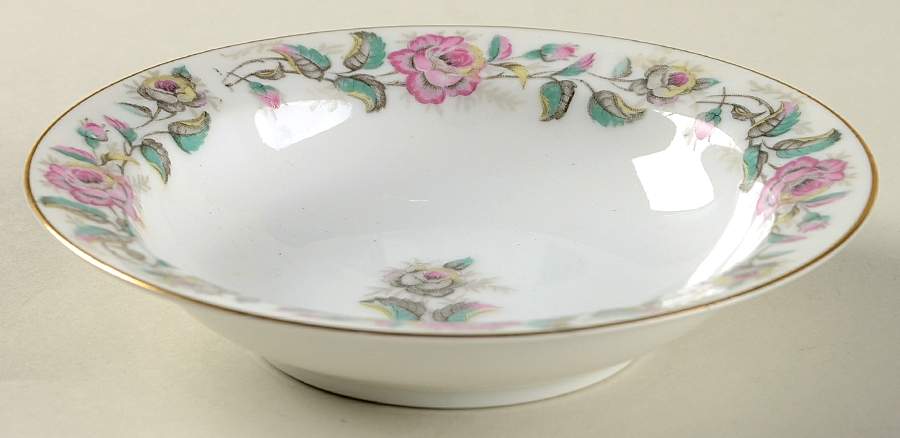 Pink Rose Rim Fruit/Dessert (Sauce) Bowl by Celebrate-1