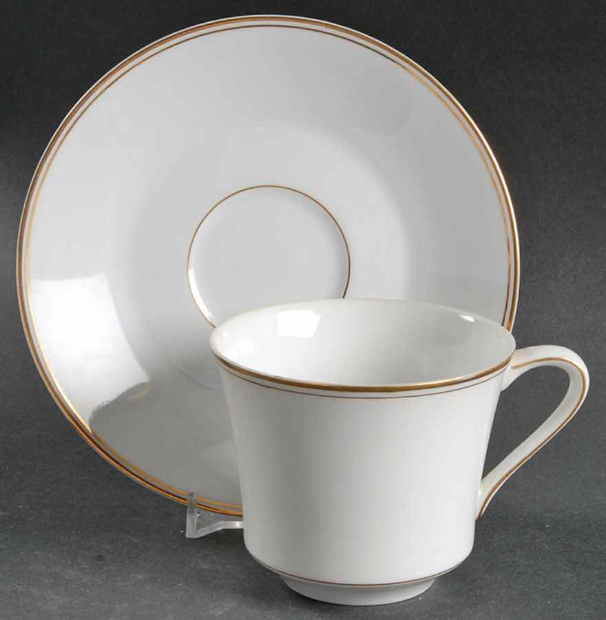 Regent Flat Cup & Saucer Set by Crown Empire-1