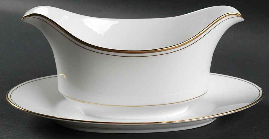 Regent Gravy Boat with Attached Underplate by Crown Empire-1