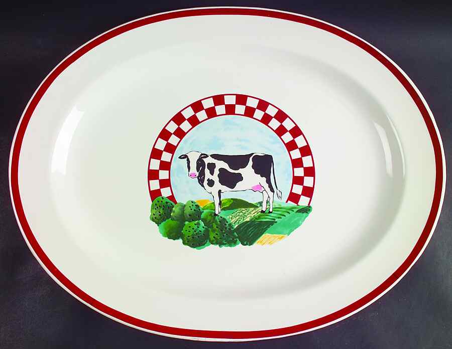 Fannie's Farm 18" Oval Serving Platter by Century China-1