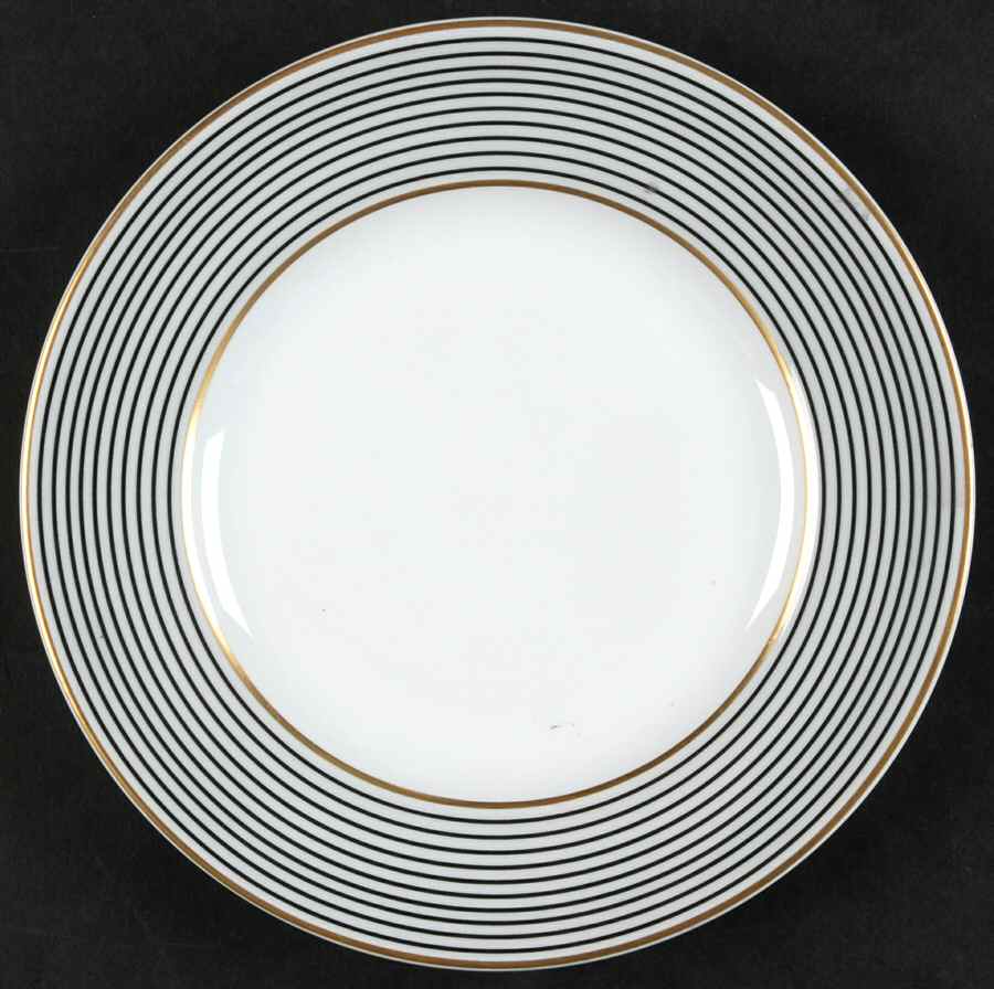 Crinoline Black Bread & Butter Plate by Ceralene-1