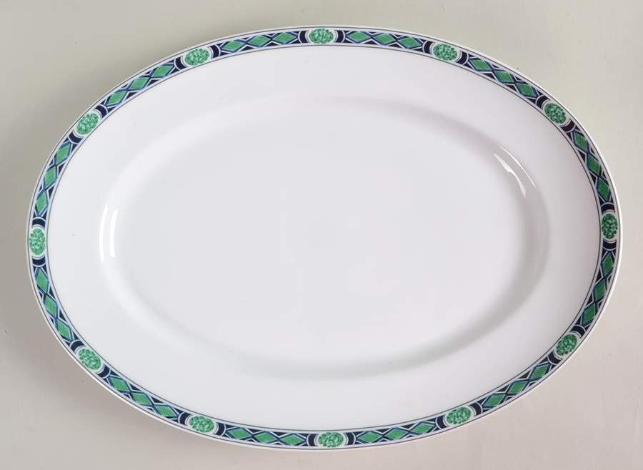 Esmeralda 14" Oval Serving Platter by Ceralene-1