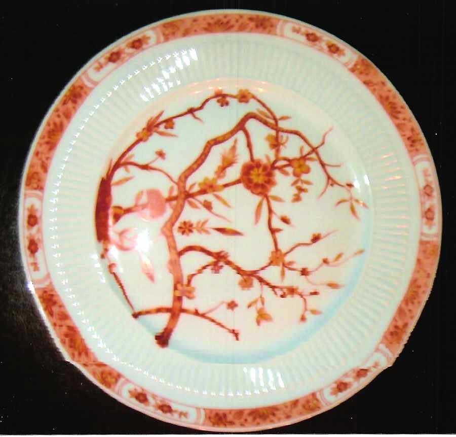 Fleur De Jade Terra Cotta Dinner Plate by Ceralene-1
