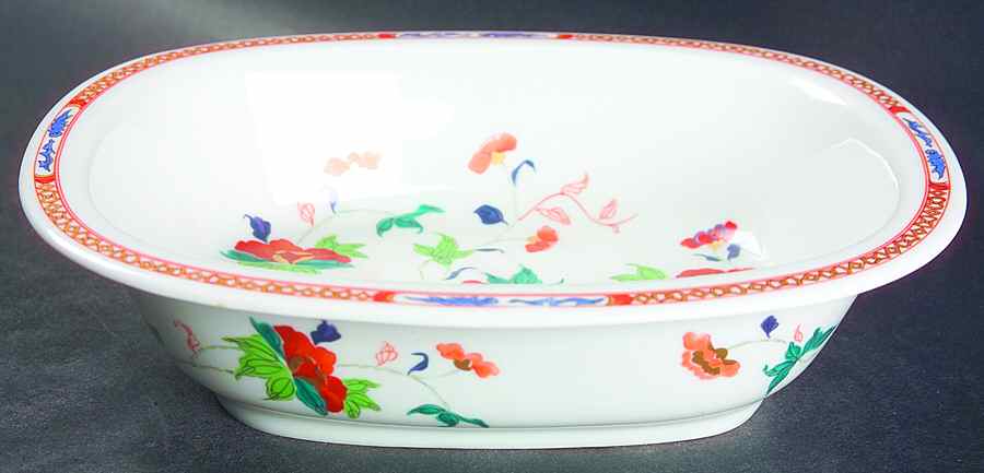 Hokusai  9" Oval Vegetable Bowl by Ceralene-1