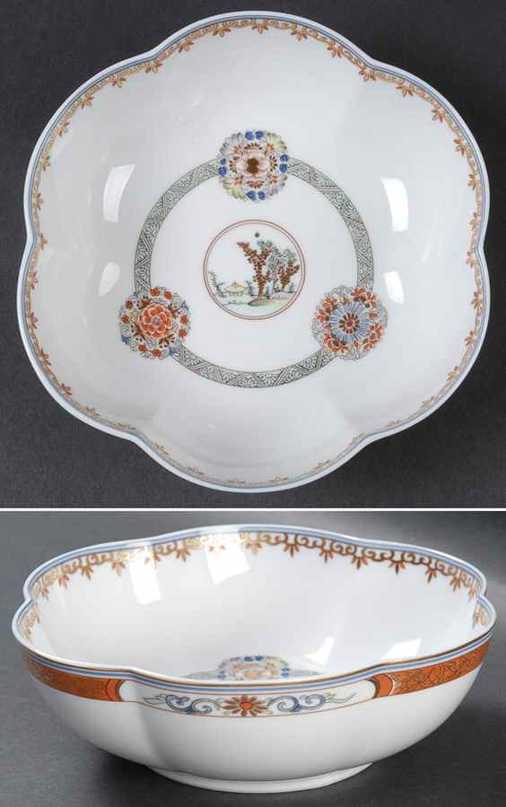 Houqua (White Background) Large Melon Bowl by Ceralene-1