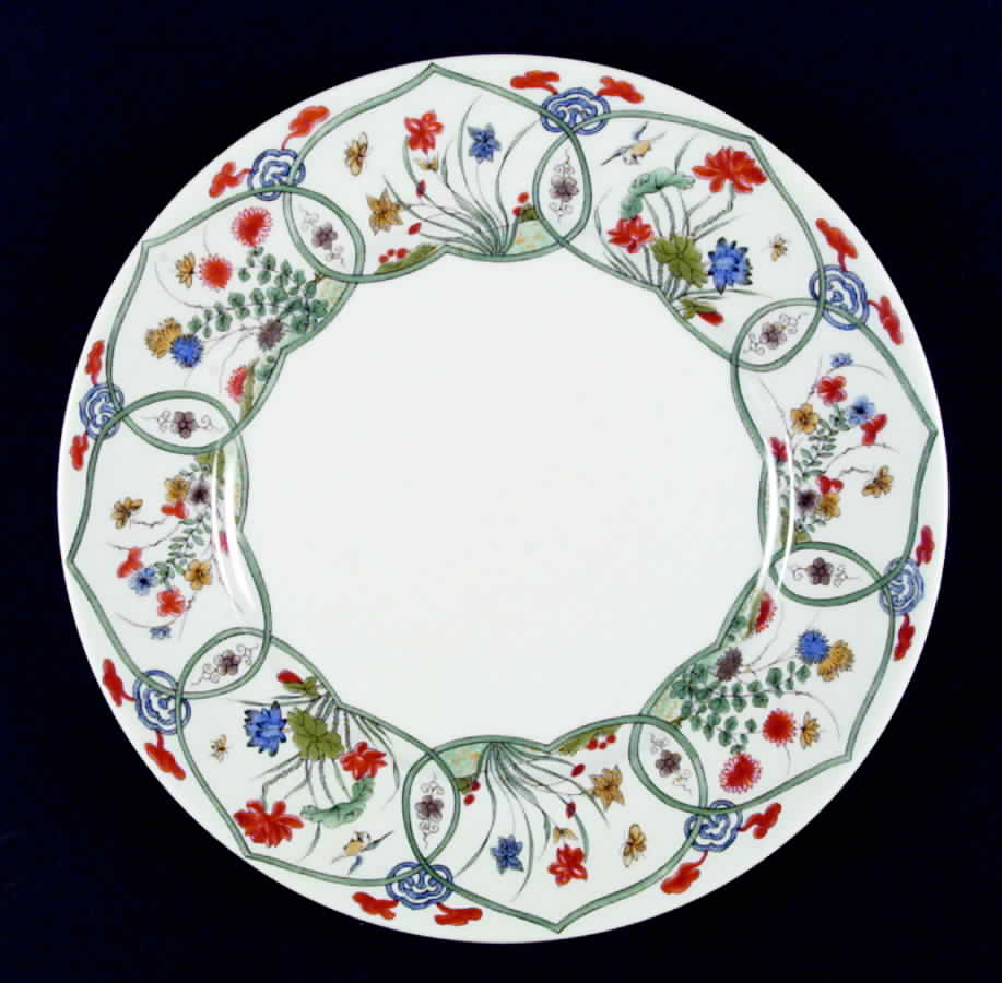 Jardin Chinois  (White Background) Dinner Plate by Ceralene-1