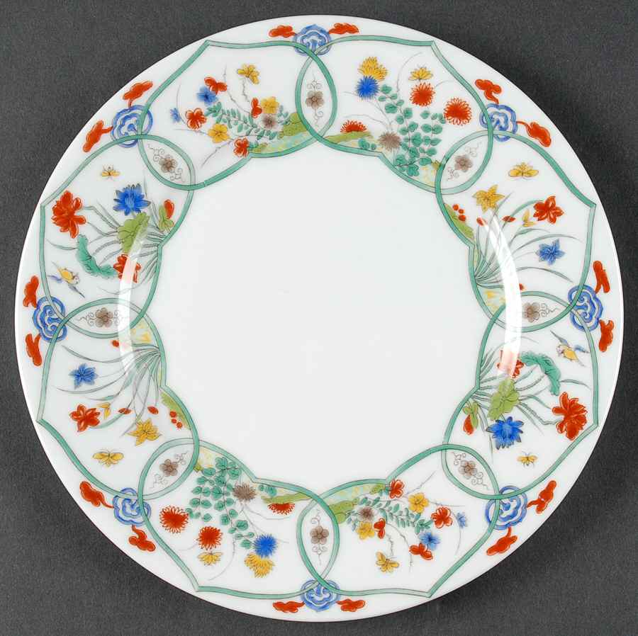 Jardin Chinois  (White Background) Salad Plate by Ceralene-1