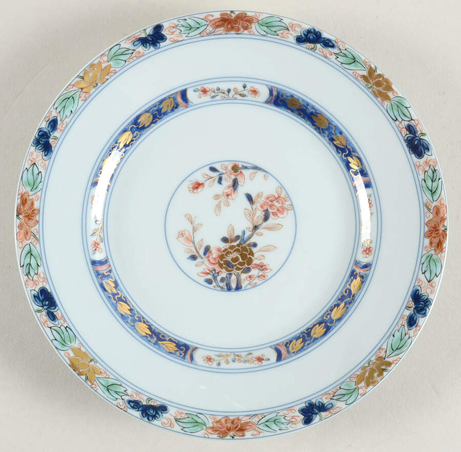 Koutani (Celadon Background) Bread & Butter Plate by Ceralene-1