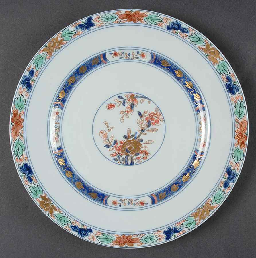 Koutani (Celadon Background) Dessert Luncheon Plate by Ceralene-1