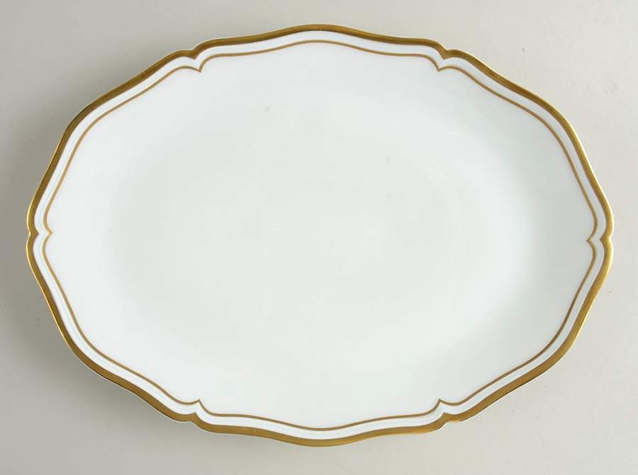 Louis XV Gold 13" Oval Serving Platter by Ceralene-1