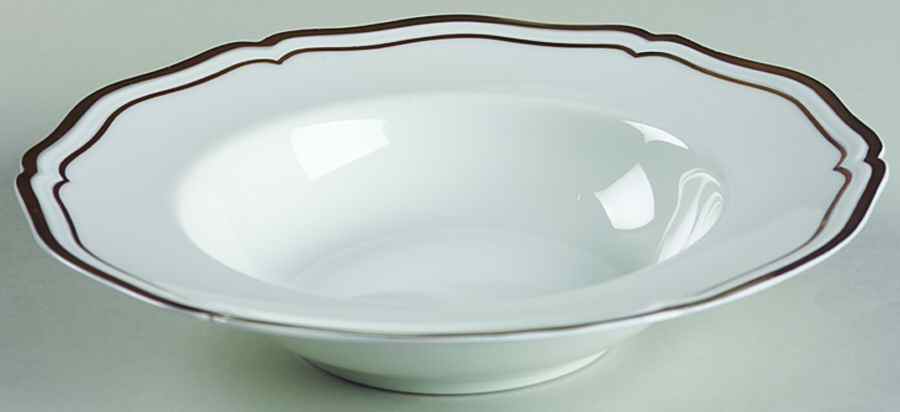Louis XV Gold Rim Soup Bowl by Ceralene-1