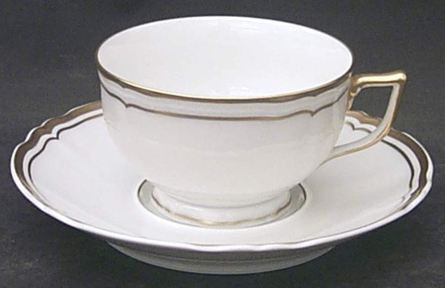 Louis XV Gold Footed Cup & Saucer Set by Ceralene-1