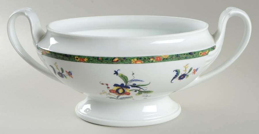 Louviers (White Background) Directoire Tureen No Lid by Ceralene-1