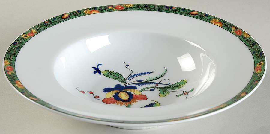 Louviers (White Background) Rim Soup Bowl by Ceralene-1