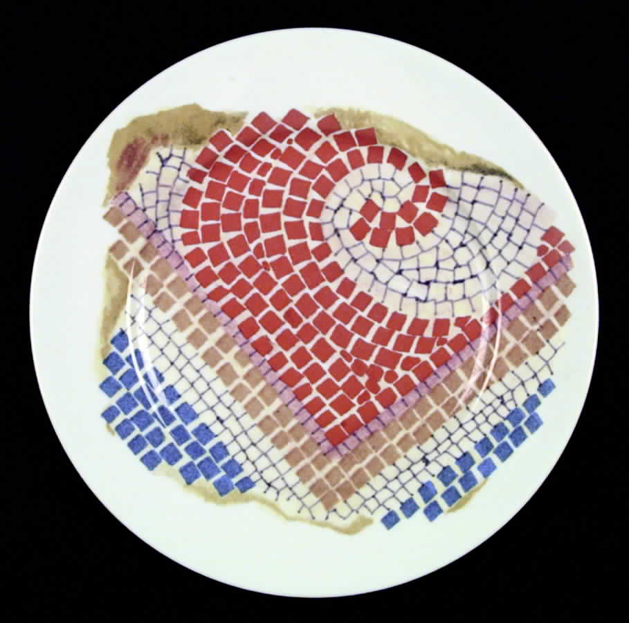 Mosaiques Red Center Dinner Plate by Ceralene-1