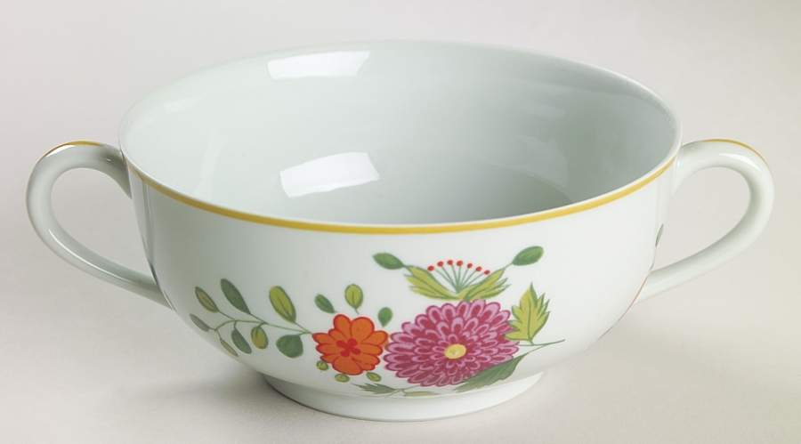 Panier Chinois Celadon Footed Cream Soup Bowl by Ceralene-1