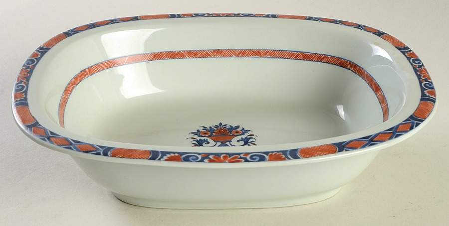 Rouen White 9" Oval Vegetable Bowl by Ceralene-1