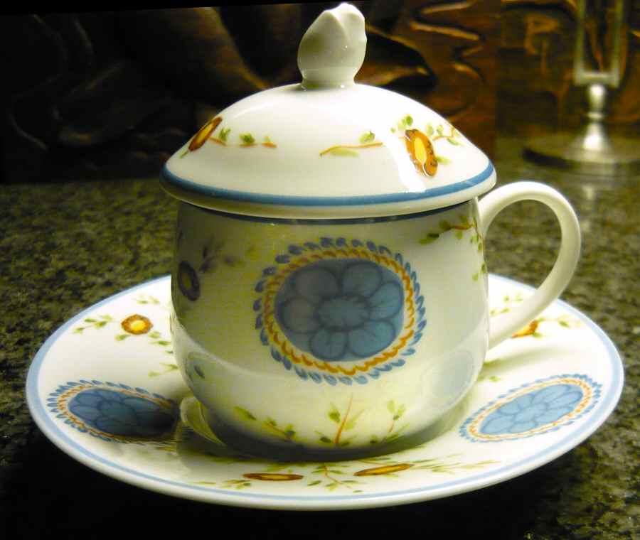 Sarabande 2 Pc Pot de Creme w/Lid & Base by Ceralene-1