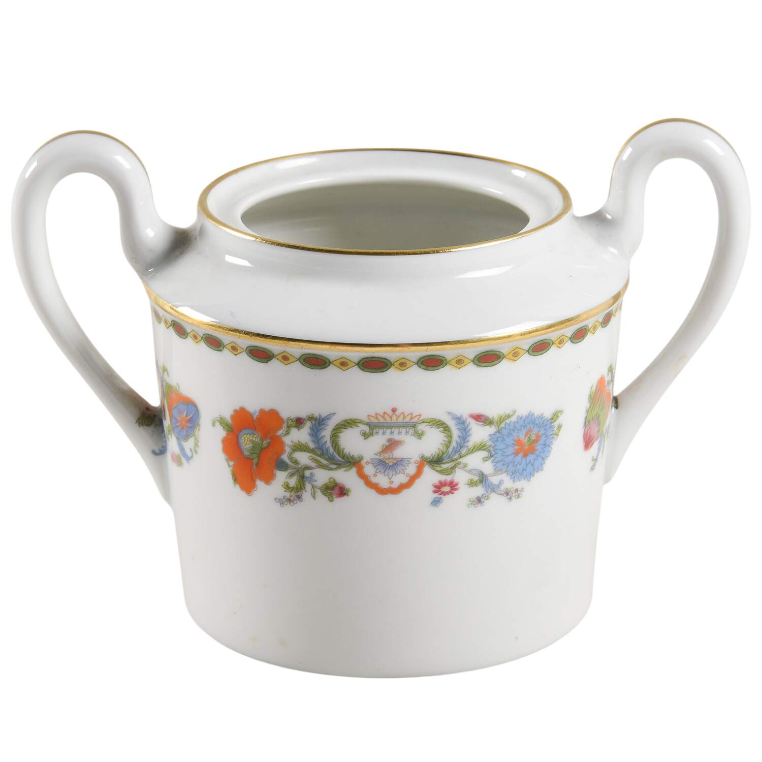Vieux Chine (White) Sugar Bowl No Lid by Ceralene-1