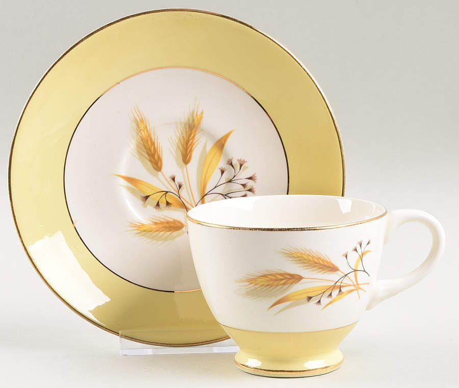 Autumn Gold Footed Cup & Saucer Set by Century Service-1