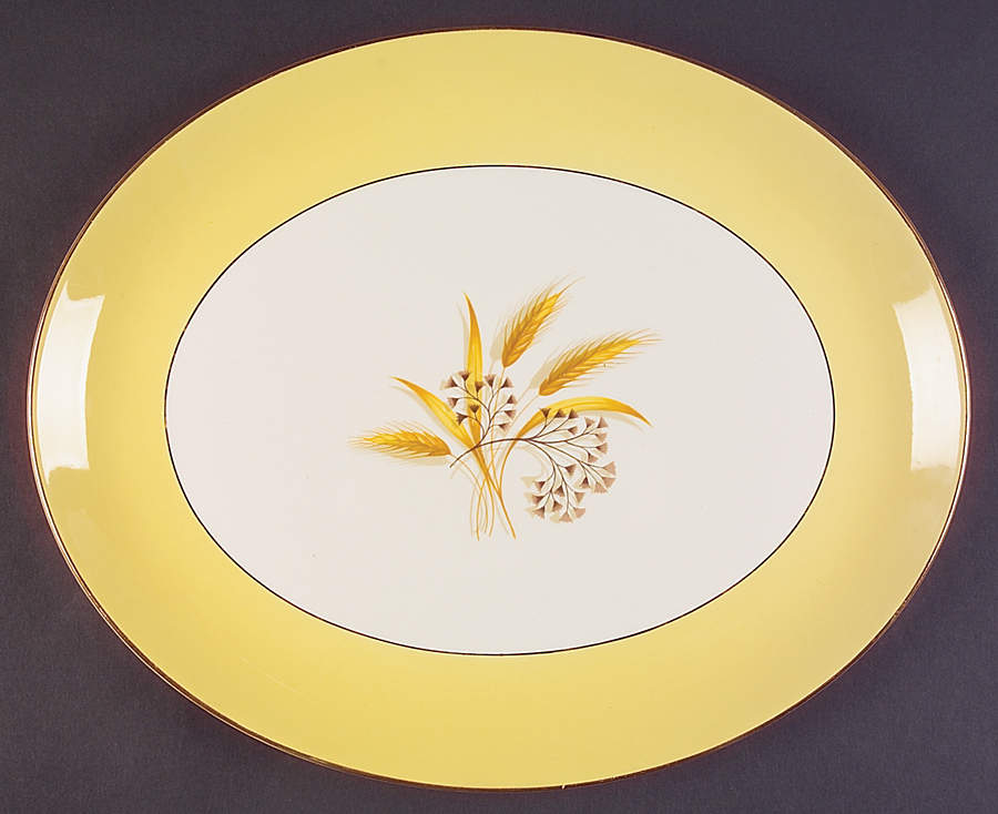 Autumn Gold 15" Oval Serving Platter by Century Service-1