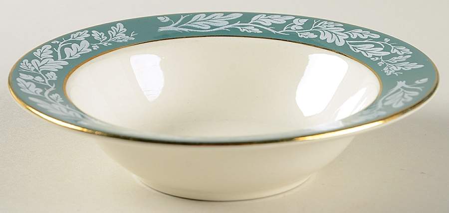 Teal Green (No Floral Center) Rim Fruit/Dessert (Sauce) Bowl by Century Service-1