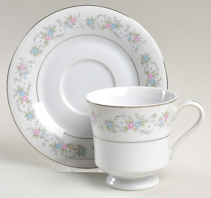 Cotillion Footed Cup & Saucer Set by Chadds Ford-1