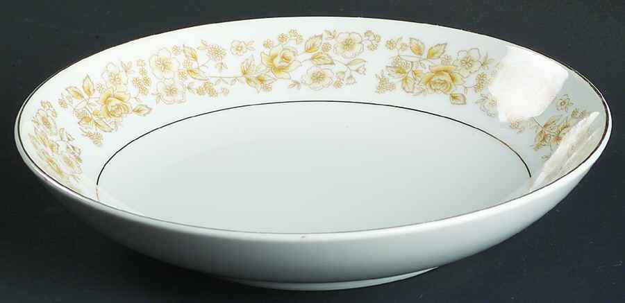 Golden Rose Coupe Soup Bowl by Chadds Ford-1