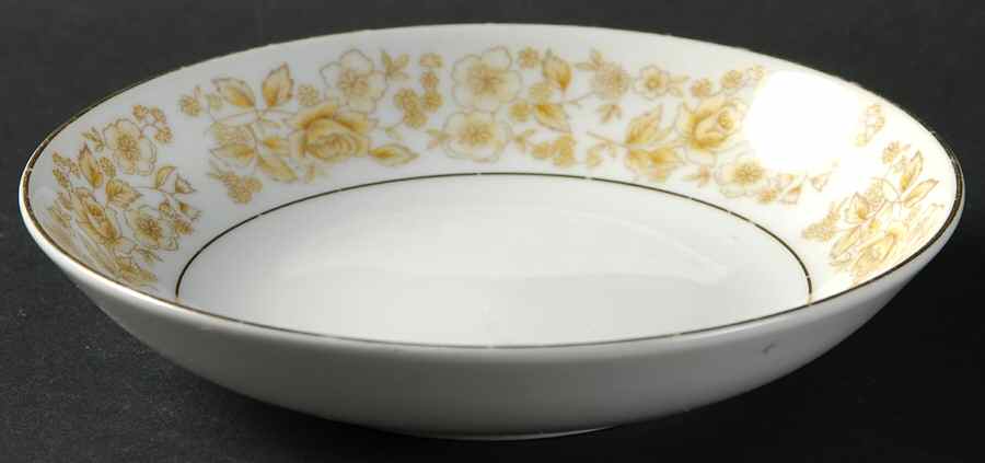 Golden Rose Fruit/Dessert (Sauce) Bowl by Chadds Ford-1
