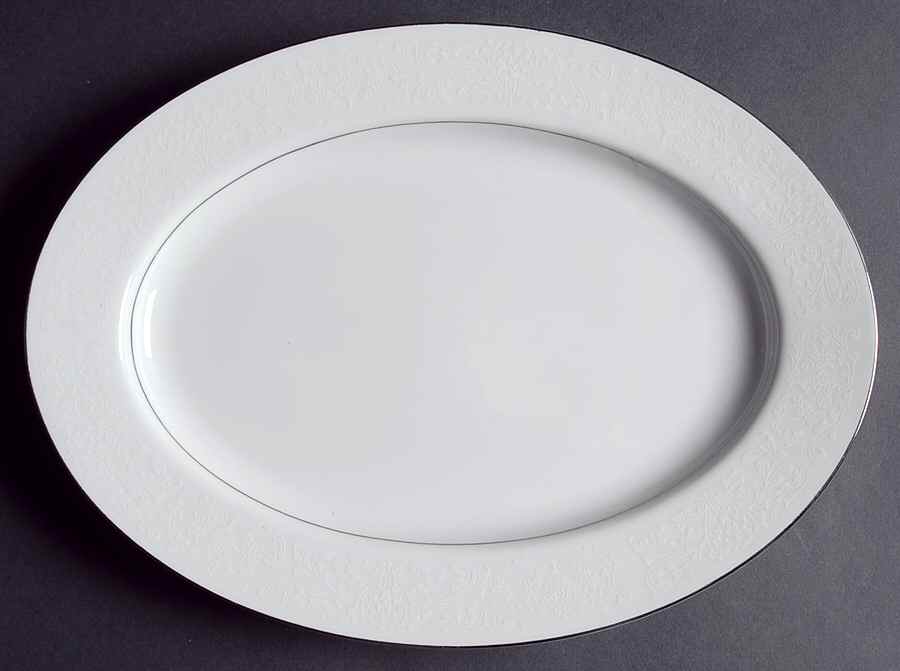 Queen's Lace 12" Oval Serving Platter by Chadds Ford-1