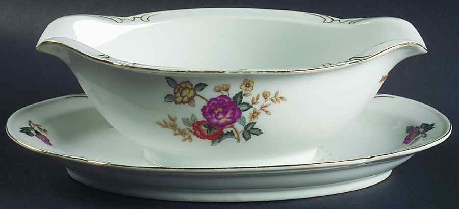 Mayfair Gravy Boat with Attached Underplate by Charm Crest-1