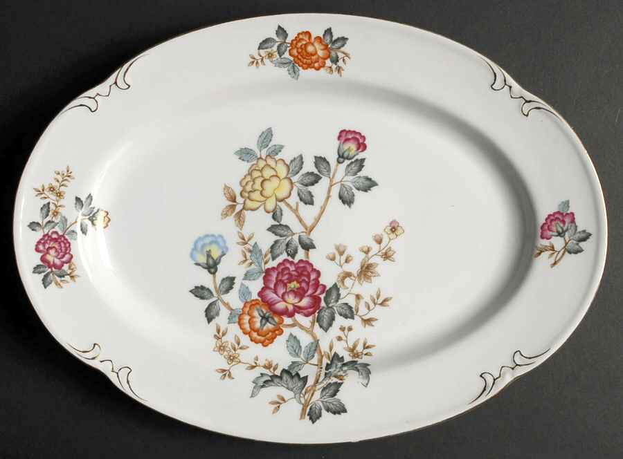 Mayfair 12" Oval Serving Platter by Charm Crest-1