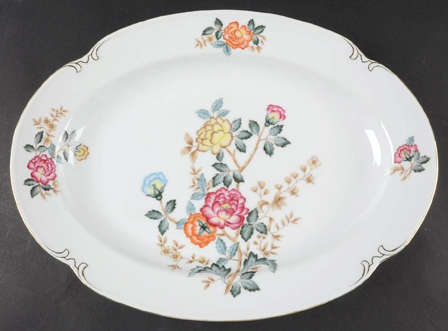 Mayfair 14" Oval Serving Platter by Charm Crest-1