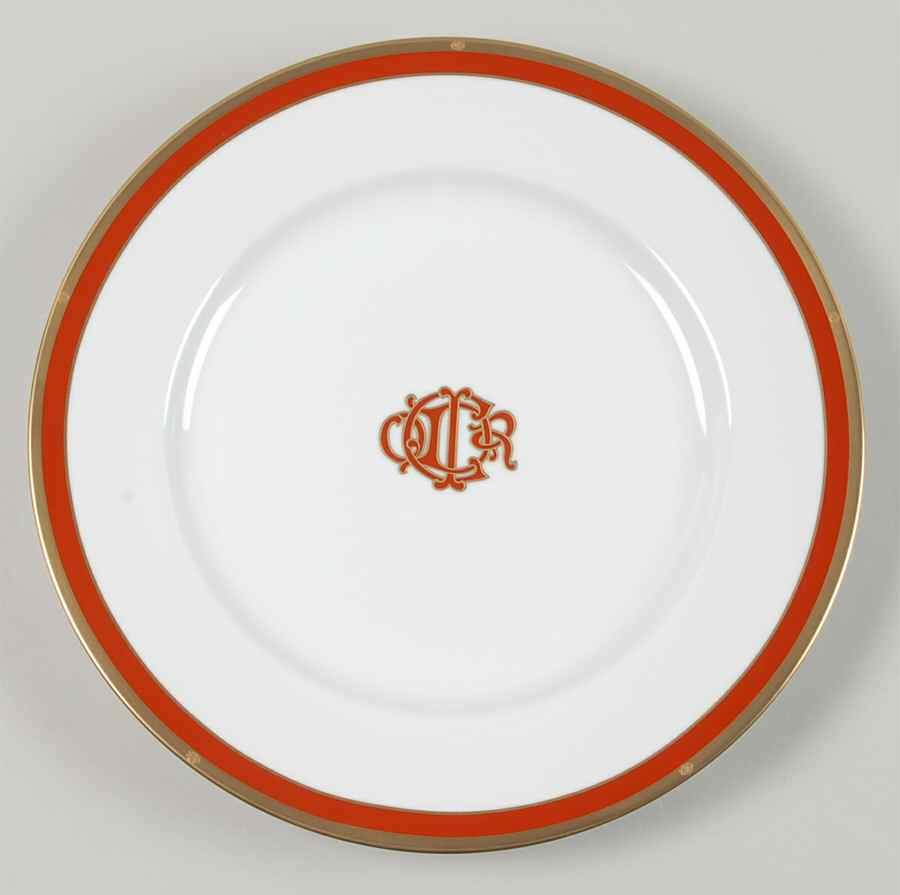 Dior Monogram Red 12" Chop Plate (Round Platter) by Christian Dior-1