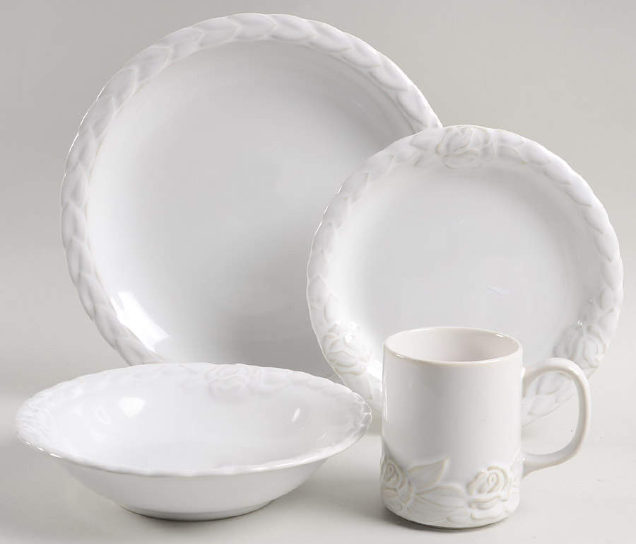 French Country Rose Oyster White 4 Piece Place Setting by Christian Dior-1