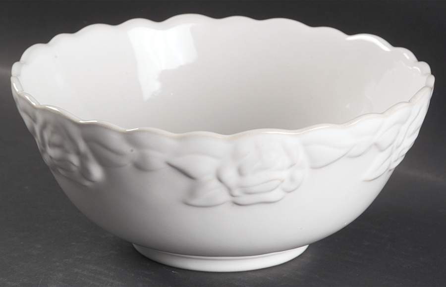 French Country Rose Oyster White 8" Round Vegetable Bowl by Christian Dior-1